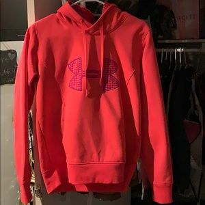Pink under armour hoodie